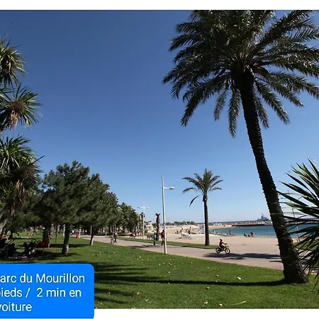 Grand T2 Vue Mer, Balcon, Plage, Resto à Pied Appartement Toulon